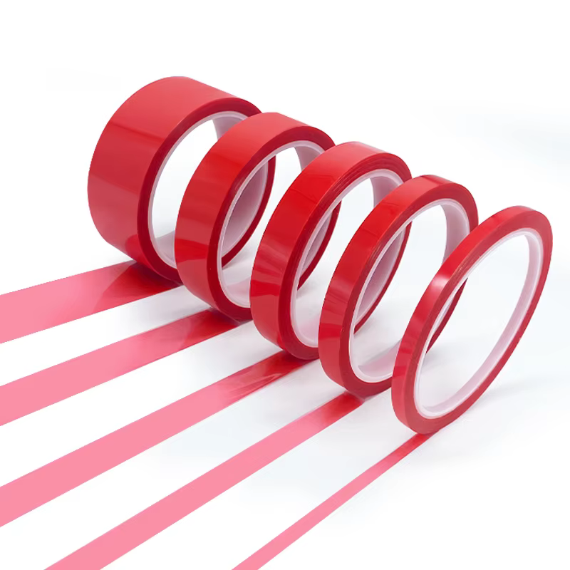 red PET masking tape and high temp masking tape for powder coating and warning marking